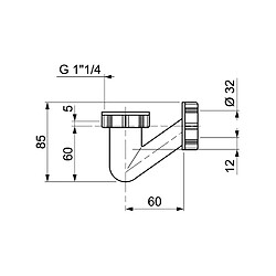 WIRQUIN Siphon de lavabo ou bidet V