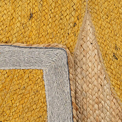 BigBuy Home Tapis Jaune Naturel Jute 200 x 290 cm pas cher