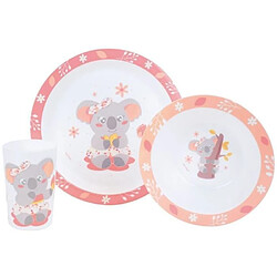 Fun House CALLY MIMI KOALA Ensemble repas incluant 1 verre 220 ml, 1 assiette et 1 bol micro-ondables pour enfant