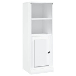 vidaXL Buffet haut blanc brillant 36x35,5x103,5 cm bois d'ingénierie