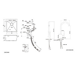 Acheter Auralum MAX Évier de Cuisine 1 Bac Noir,Inox,44*49*20 CM,avec Distributeur Savon+Mitigeur Cuisine Pivotant à 360°,Barboteur Démontable,Noir