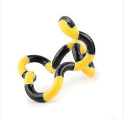 Universal Soulagement de la contrainte Fidget, Rouleau Twist Dinger Discompression Anneau Ventyellow / Black