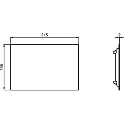 Ideal Standard - Plaque d'inspection pour commande déportée Chromé mat Septa Pro - R0137JG