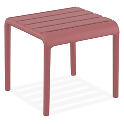 Alterego Table basse 'SIDONY' rouge en matière plastique