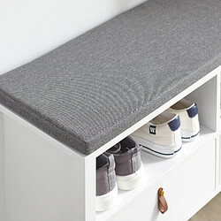 Avis SoBuy FSR106-W Banc de Rangement avec Coussin Rembourré Meuble Bas Entrée Commode à Chaussure Banquette Confortable