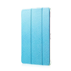 Wewoo Housse Étui Coque Etui en cuir magnétique à rabat horizontal soie Silk Texture pour iPad Pro 11 pouces 2018avec support rabattable et fonction veille / réveil bleu