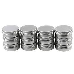 12pcs En Aluminium Couvercle à Visser Cosmétique Baume à Lèvres Boîtes De Contenants De Crème 50g huile