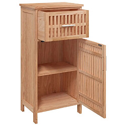 Helloshop26 Armoire de salle de bain 42 x 29 x 82 cm bois massif de noyer 02_0006544