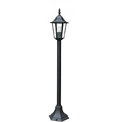 Fan Europe Borne de jardin Milano 1 ampoule Aluminium,diffuseur Verre Noir