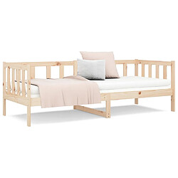 Maison Chic Lit de jour, Lit de repos pour Salon Chambre,Canapé-lit,Lit d'invité 90x190 cm Bois de pin massif -MN61506 pas cher