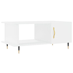 Maison Chic Table basse,Table Console Table d'appoint, Table pour salon blanc 90x50x40 cm bois d'ingénierie -MN44771