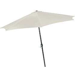 Avis Helloshop26 Parasol de jardin diamètre 2,5 m avec manivelle abri meuble jardin beige 2201127