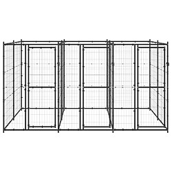 vidaXL Chenil extérieur Acier 7,26 m²