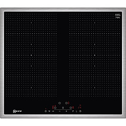 Neff T56BT60N0 Plaque Induction 7400 W 4 Foyers Céramique Acier Inoxydable Noir