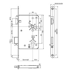 Avis Fp Serrure à mortaise HT-ESPZ65/92/1020rd. falzB-0024m.W.DRNiSi