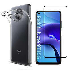 Xeptio Protection Xiaomi Redmi Note 9T 5G : Coque Gel de Protection en TPU Invisible arrière Transparente ET Protection écran Full Cover Noir - Accessoires