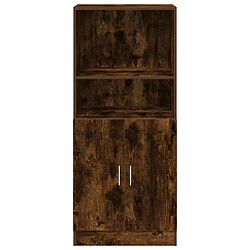 Avis vidaXL Armoire de cuisine chêne fumé 57x41,5x131,5 cm bois ingénierie