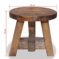 Acheter vidaXL Tabouret bois d'acajou massif