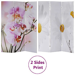 vidaXL Cloison de séparation pliable 120 x 170 cm Fleur pas cher