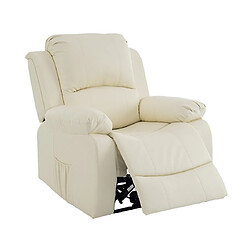 Bestmobilier Armand - fauteuil relax en cuir vegan