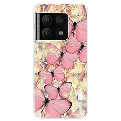 Coque en TPU anti-chocs, papillons roses pour votre OnePlus 10 Pro