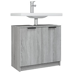 Maison Chic Armoire de bain,Meuble de rangement de salle de bain,Meuble haut Sonoma gris 64,5x33,5x59 cm Bois d'ingénierie -GKD213677 pas cher