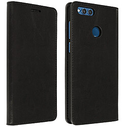 Avizar Etui Honor 7X Clapet Portefeuille Housse Coque Rigide Cuir - Fonction Stand Noir