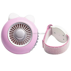 Acheter SBF003 Ventilateur Électrique Portable de Chargement USB 3W avec Bracelet Magnétique, Contrôle à 3 Vitesses (Rose)