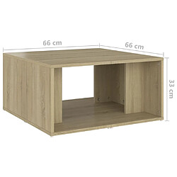 vidaXL Tables basses 4 pcs chêne Sonoma 33x33x33 cm bois d'ingénierie pas cher