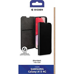 Bigben Etui Folio Wallet noir pour Samsung Galaxy A13 4G - 65% Plastique recyclé Certifié GRS