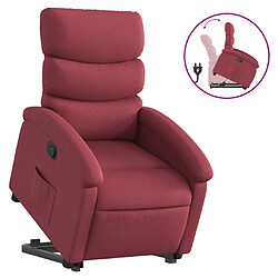 vidaXL Fauteuil inclinable rouge bordeaux tissu