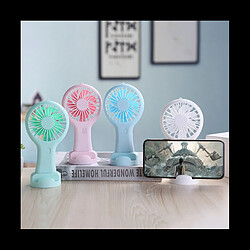 Mini Ventilateur de Poche Chargeur USB Portable Petits Ventilateurs Pratiques Catapult Pocket Hand-Fan avec Ventilateur Extérieur de Base-Blanc