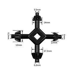 Clé à Percussion Universelles Pour Mandrin De Perceuse 4 En 1