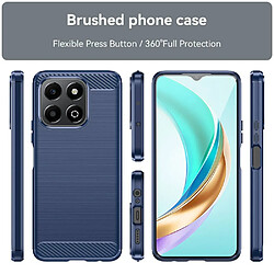 Htdmobiles Coque pour Honor X6b - housse etui silicone gel carbone + film ecran - BLEU FONCE