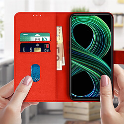 Avis Avizar Housse Realme 8 5G Portefeuille et Support vidéo rouge