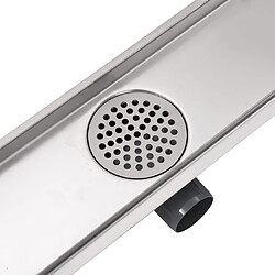 vidaXL Drain de douche linéaire 530 x 140 mm Acier inoxydable pas cher