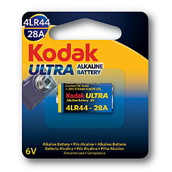 KODAK - Pile - Ultra Lithium - 28A / 4LR44 - à l'unité - Multicolore