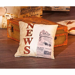 Avis Paris Prix Coussin Déco Vintage News 45x45cm Beige