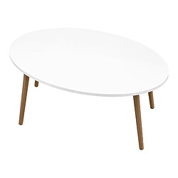 Helloshop26 Table basse ovale 41 x 90 x 50cm blanc naturel 03_0008502