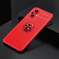 Coque en TPU anti-chocs avec béquille à anneau magnétique, rouge pour votre OnePlus Nord N20 5G