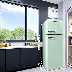 Acheter LINARIE Réfrigérateur congélateur 2 portes retro Arzy LJDD206GREEN 206 Litres Vert