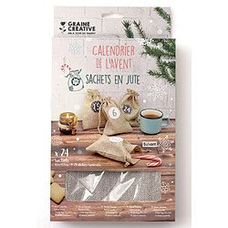 Graines Creatives calendrier de l'avent 24 sachets de jutes noel