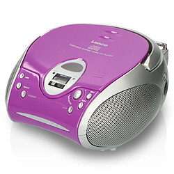 Lenco Radio portable avec lecteur CD SCD-24 Purple Violet