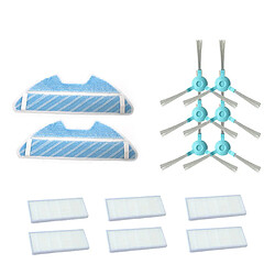 3paires Brosse latérale+2pcs Mop pad+6pcs filtre HEPA pour Cecotec Conga 1290 1390 Aspirateur robotique