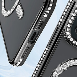 Acheter Avizar Coque Diamant pour iPhone 15 Protection MagSafe Contour Strass Noir