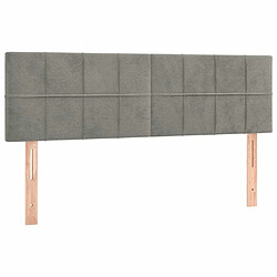 Acheter Maison Chic Tête de lit scandinave à LED,meuble de chambre Gris clair 144x5x78/88 cm Velours -MN79803