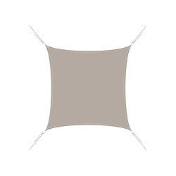 Easy Sail Voile d'ombrage carrée 3x3m taupe.