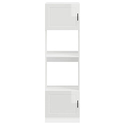 Avis vidaXL Armoires de four 2 pcs Porto blanc brillant bois d'ingénierie