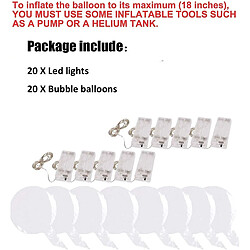 Acheter Universal 20 ballons LED ballons de gaz brillant, ballon de cymbale coloré