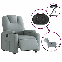 Maison Chic Fauteuil Relax pour salon, Fauteuil inclinable électrique Gris clair Tissu -GKD83706 pas cher